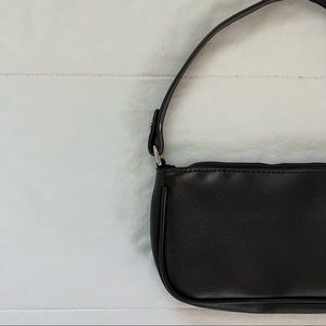 faux leather shoulder bag